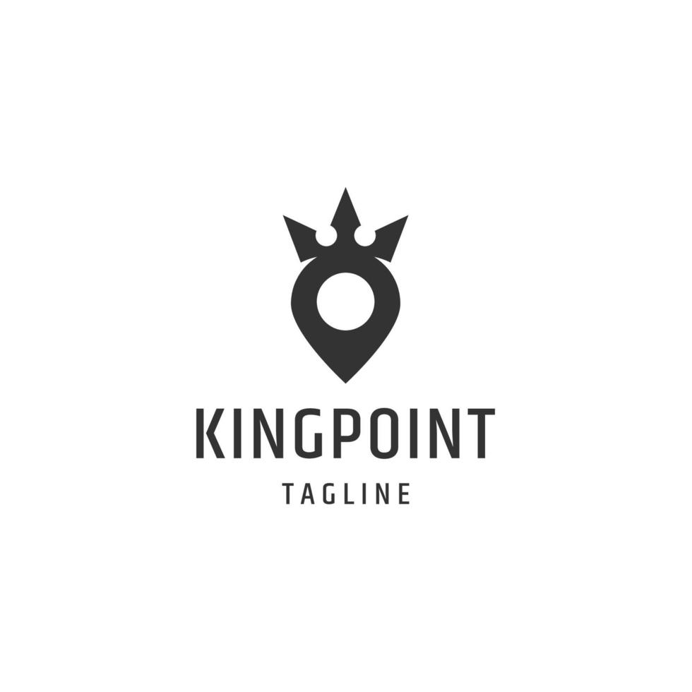 koning punt logo pictogram ontwerp sjabloon platte vector