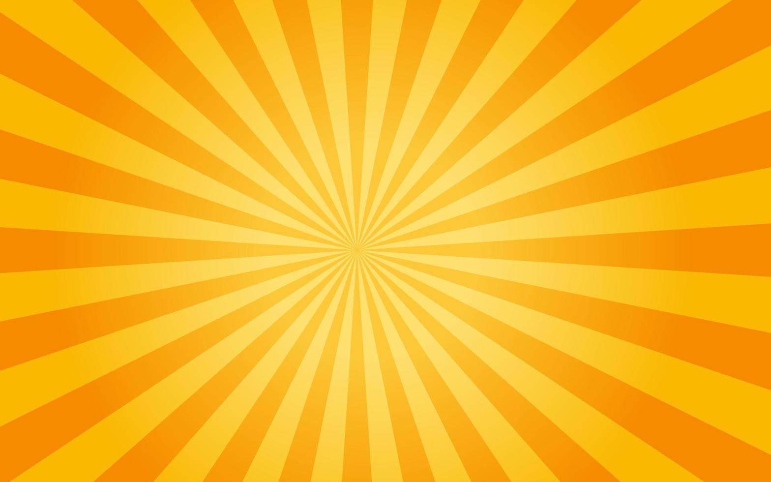 zonnestralen retro vintage stijl op gele achtergrond, sunburst patroon achtergrond. stralen. zomer banner vectorillustratie vector