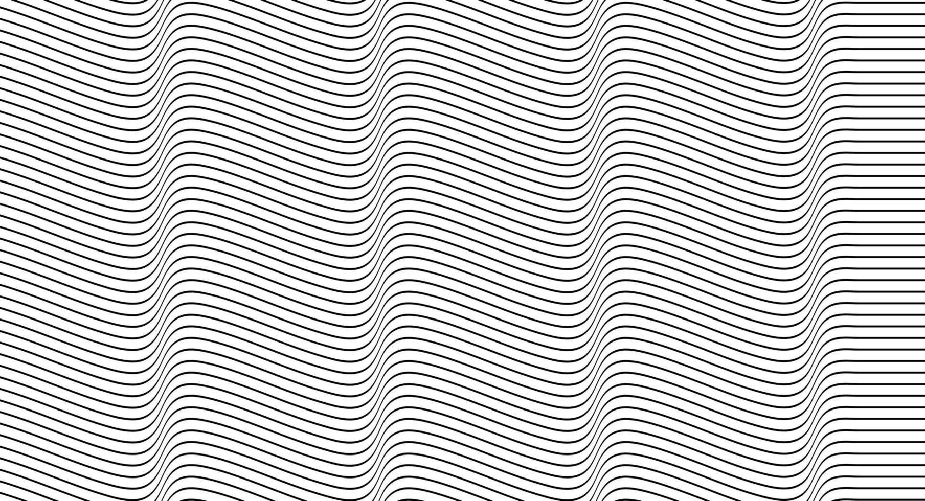 abstractie. zwarte golvende lijnen op een witte achtergrond. vectorillustratie. vector