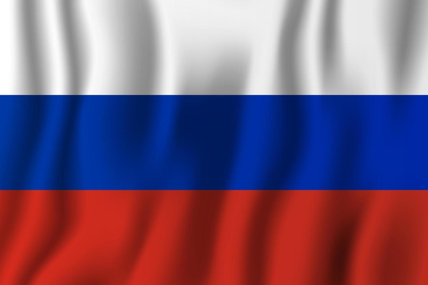 Rusland realistische wapperende vlag vectorillustratie. nationale land achtergrond symbool. Onafhankelijkheidsdag vector