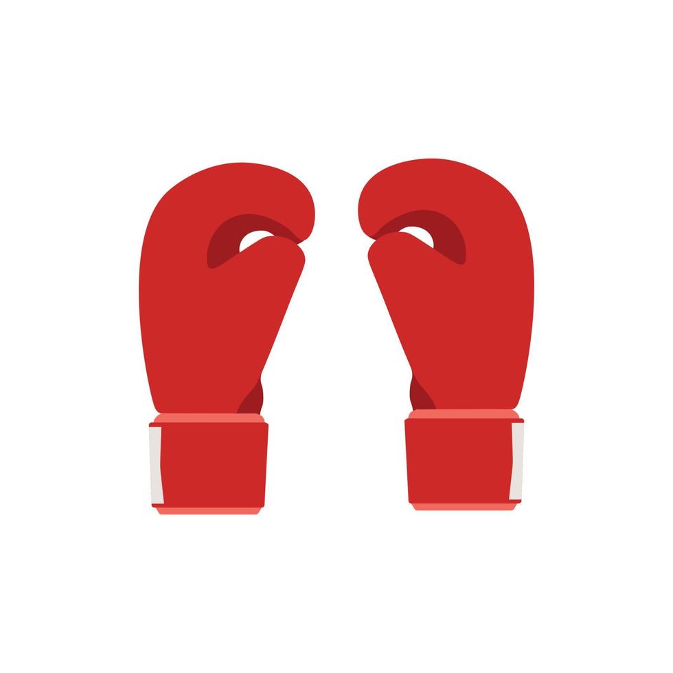 bokshandschoenen rode vectorillustratie. vecht bokser geïsoleerde punch sportuitrusting vector
