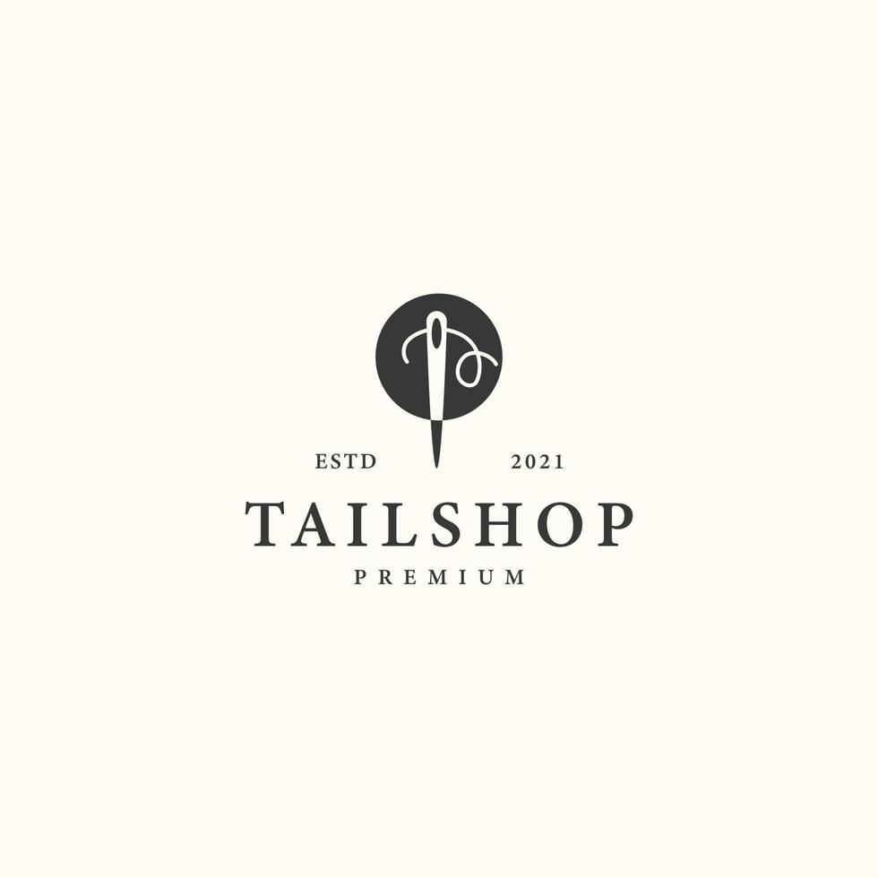 Tailshop pictogram teken symbool hipster vintage logo ontwerp vector