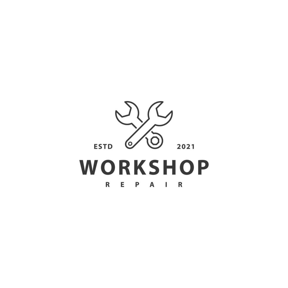 workshop pictogram teken symbool hipster vintage logo ontwerp vector