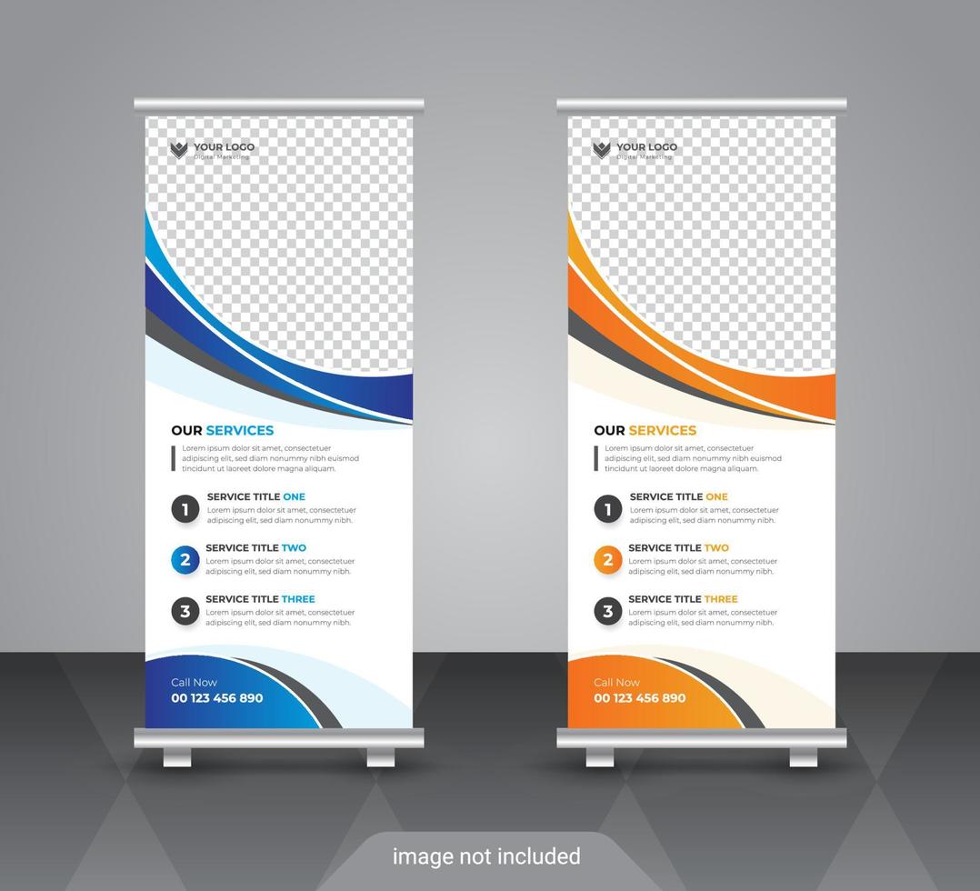 creatieve roll-up banner ontwerpsjabloon vector