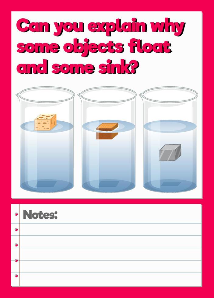 wetenschappelijk experiment log werkblad vector