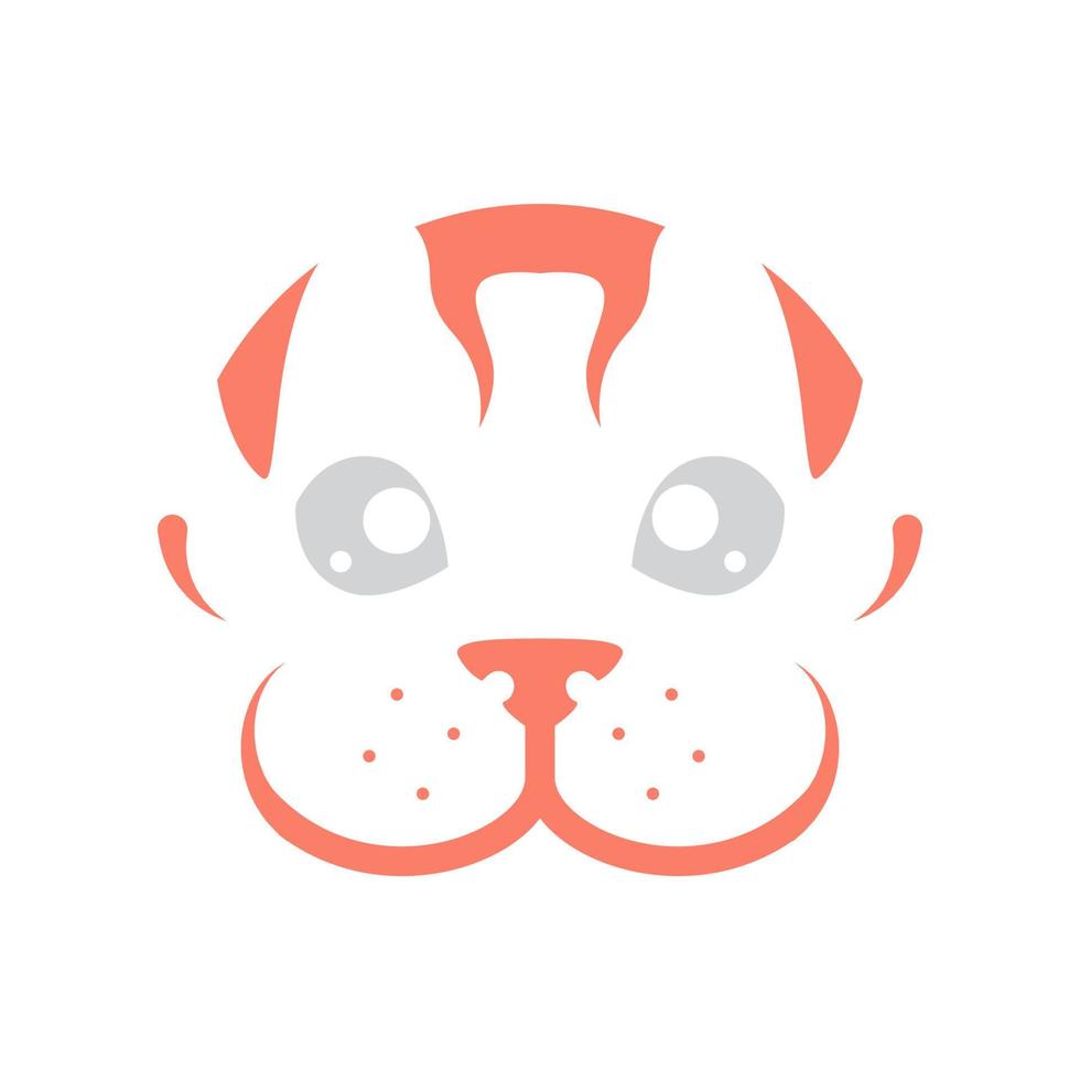 gezicht schattige puppy hond abstract logo ontwerp, vector grafisch symbool pictogram illustratie creatief idee