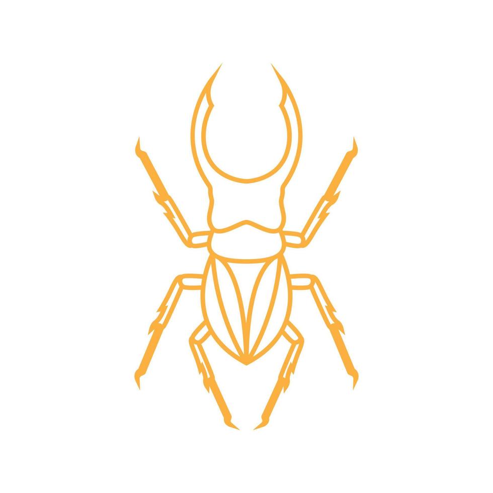 insect kever mannelijke lijn vintage logo ontwerp, vector grafisch symbool pictogram illustratie creatief idee