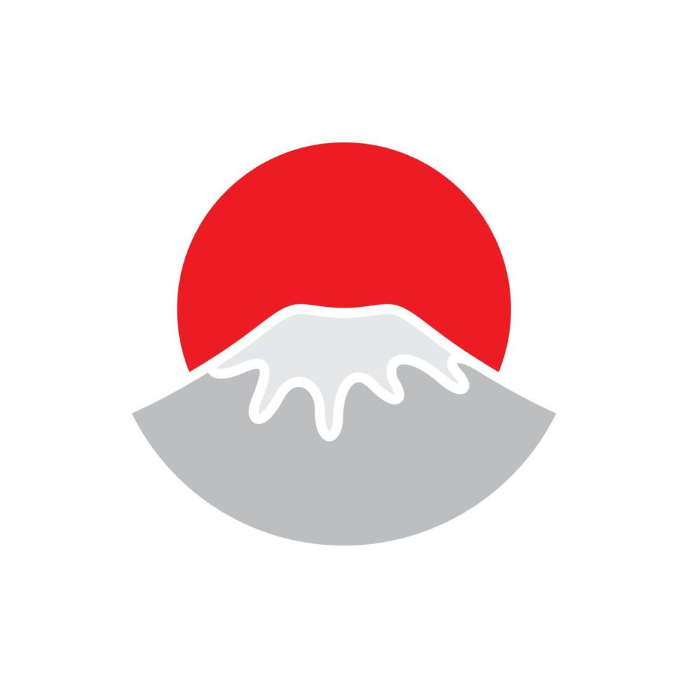 eenvoudig abstract fuji berg logo-ontwerp, vector grafisch symbool pictogram illustratie creatief idee