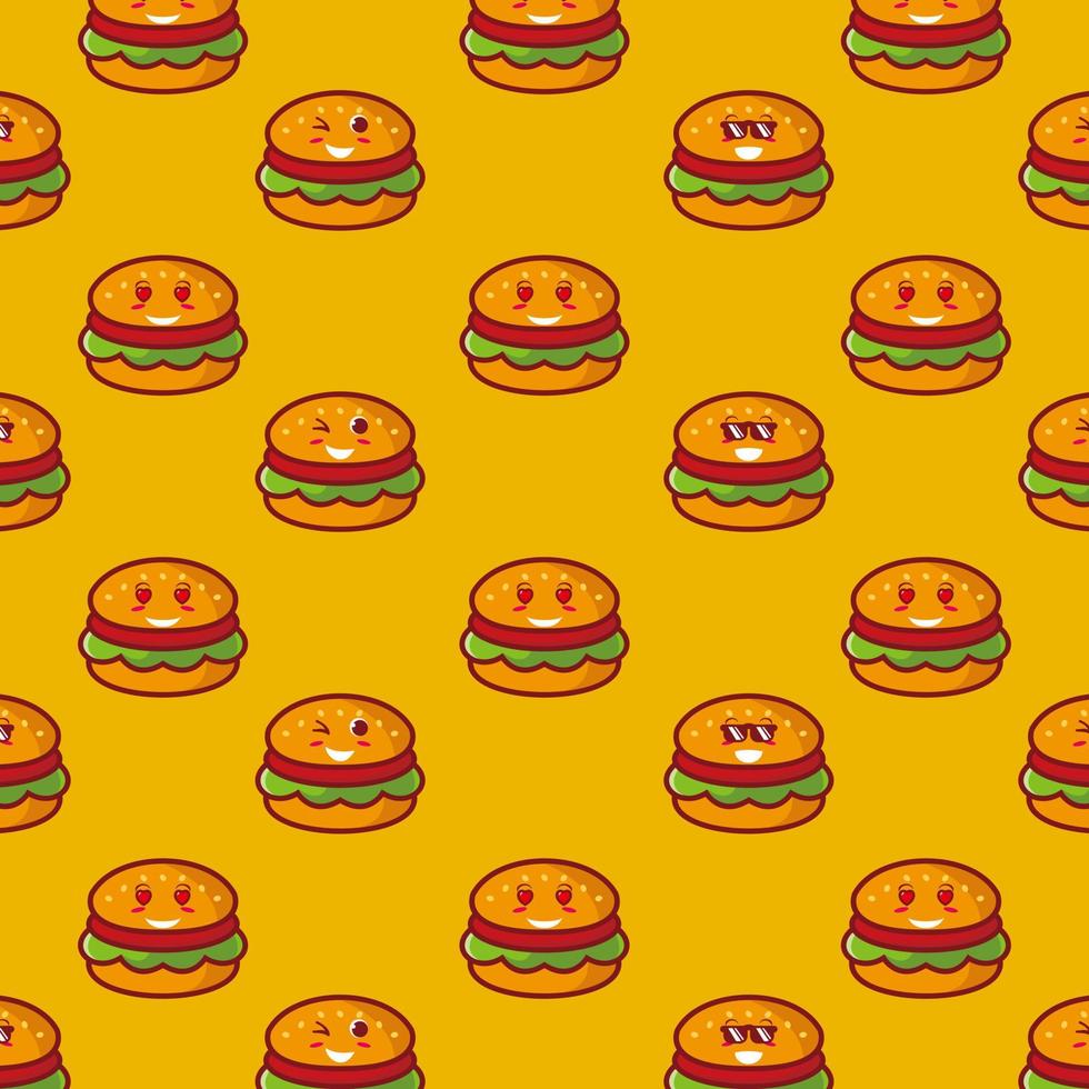 schattige lachende grappige hamburger set collection.vector platte cartoon gezicht karakter mascotte illustratie .isolated op witte achtergrond vector