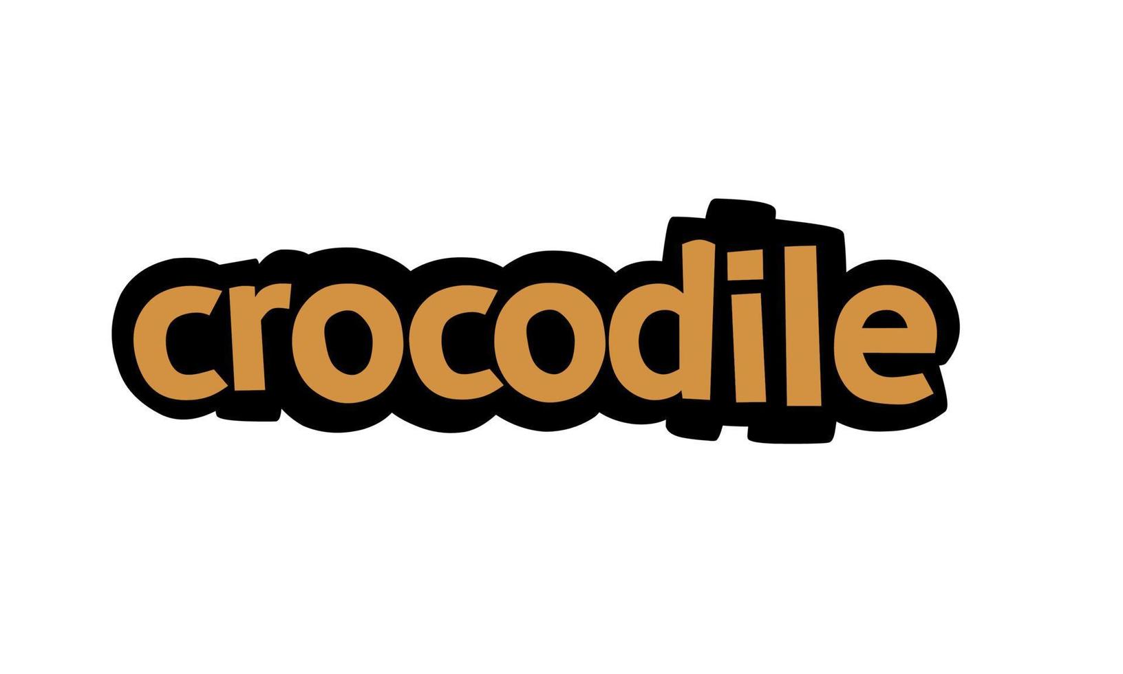 ontwerp vector schrijven krokodil op witte achtergrond