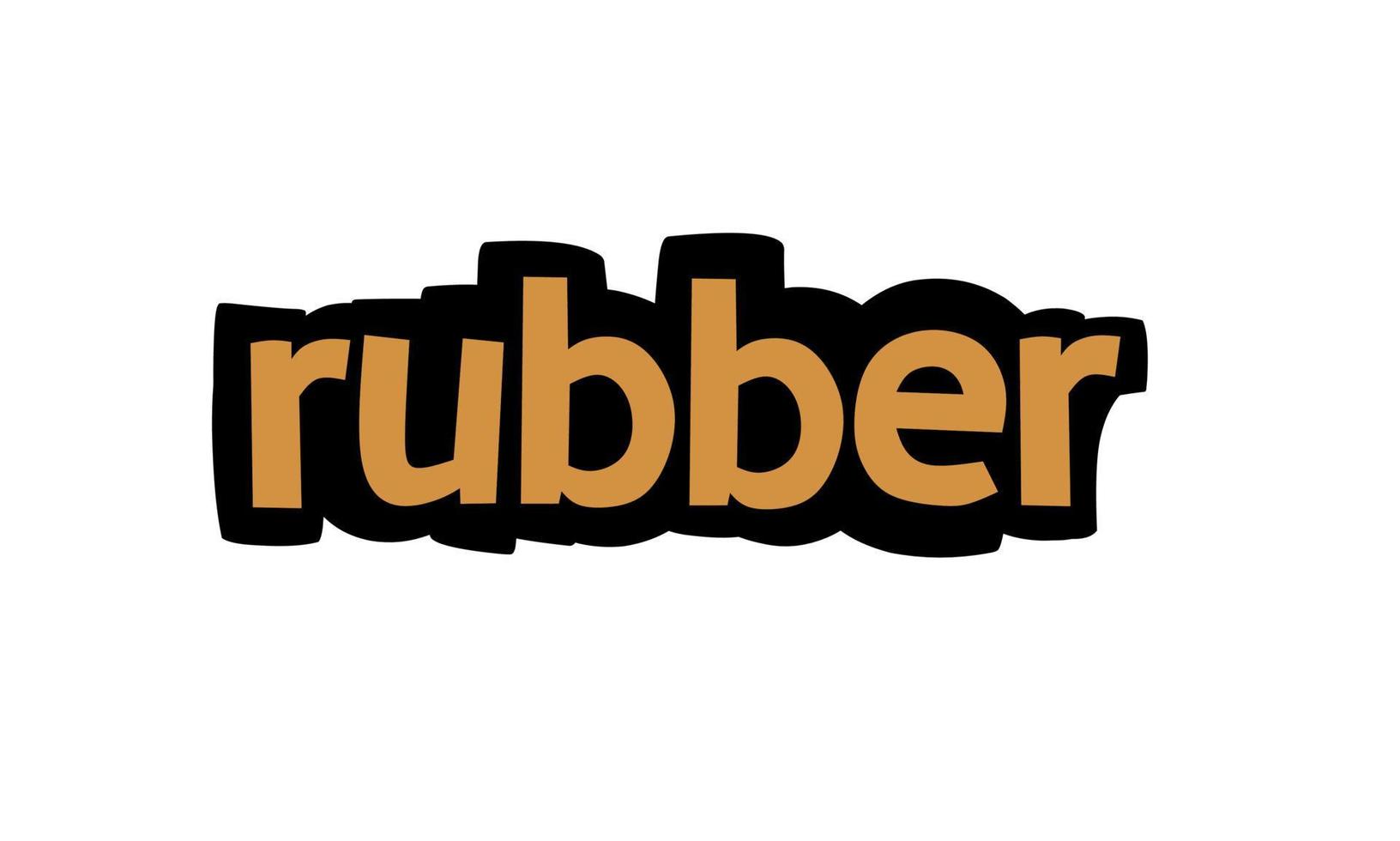 rubber schrijven vector ontwerp op witte achtergrond