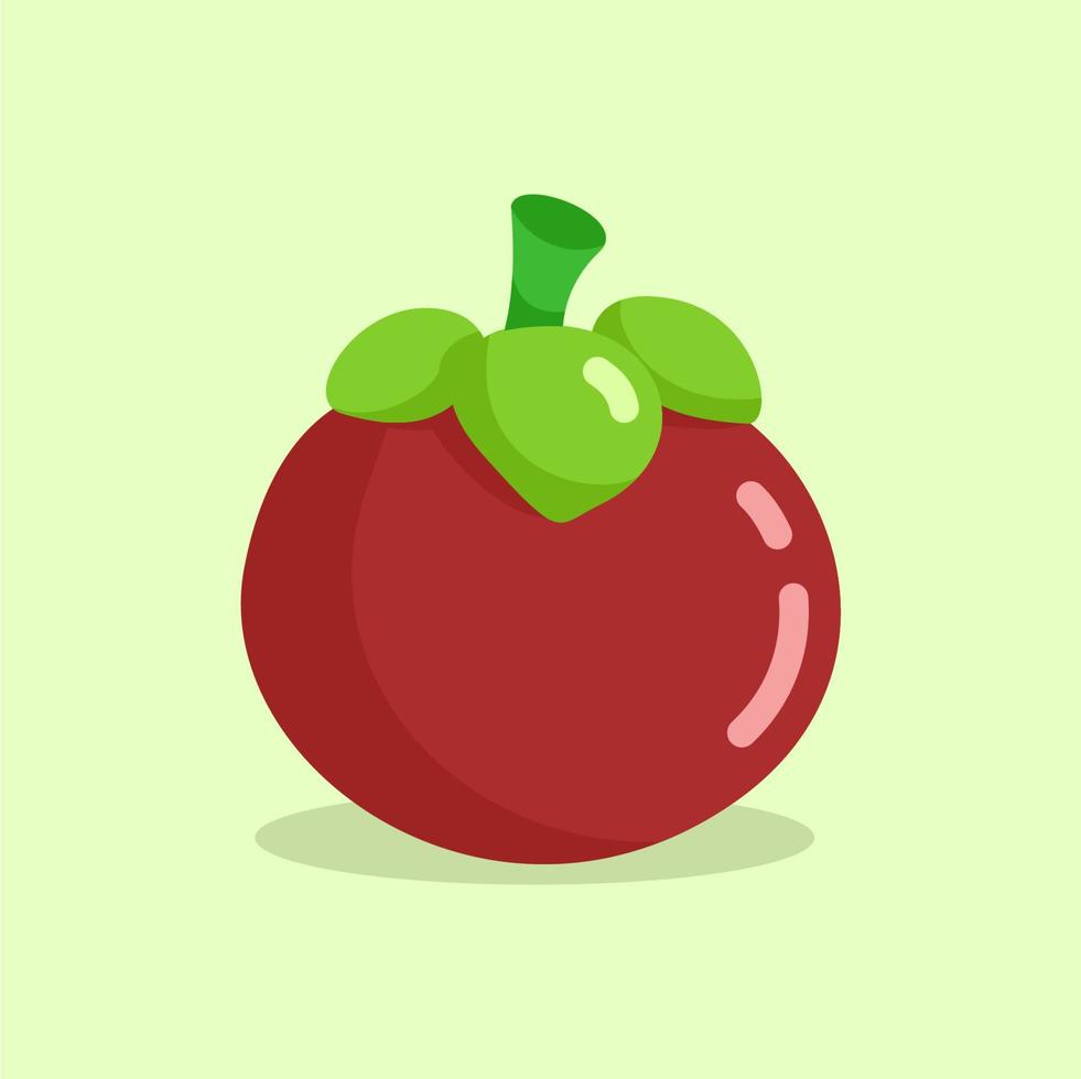 illustratie vectorafbeelding van mangosteen vector