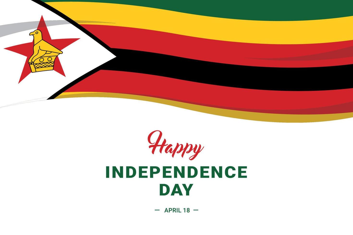 Zimbabwe onafhankelijkheidsdag vector