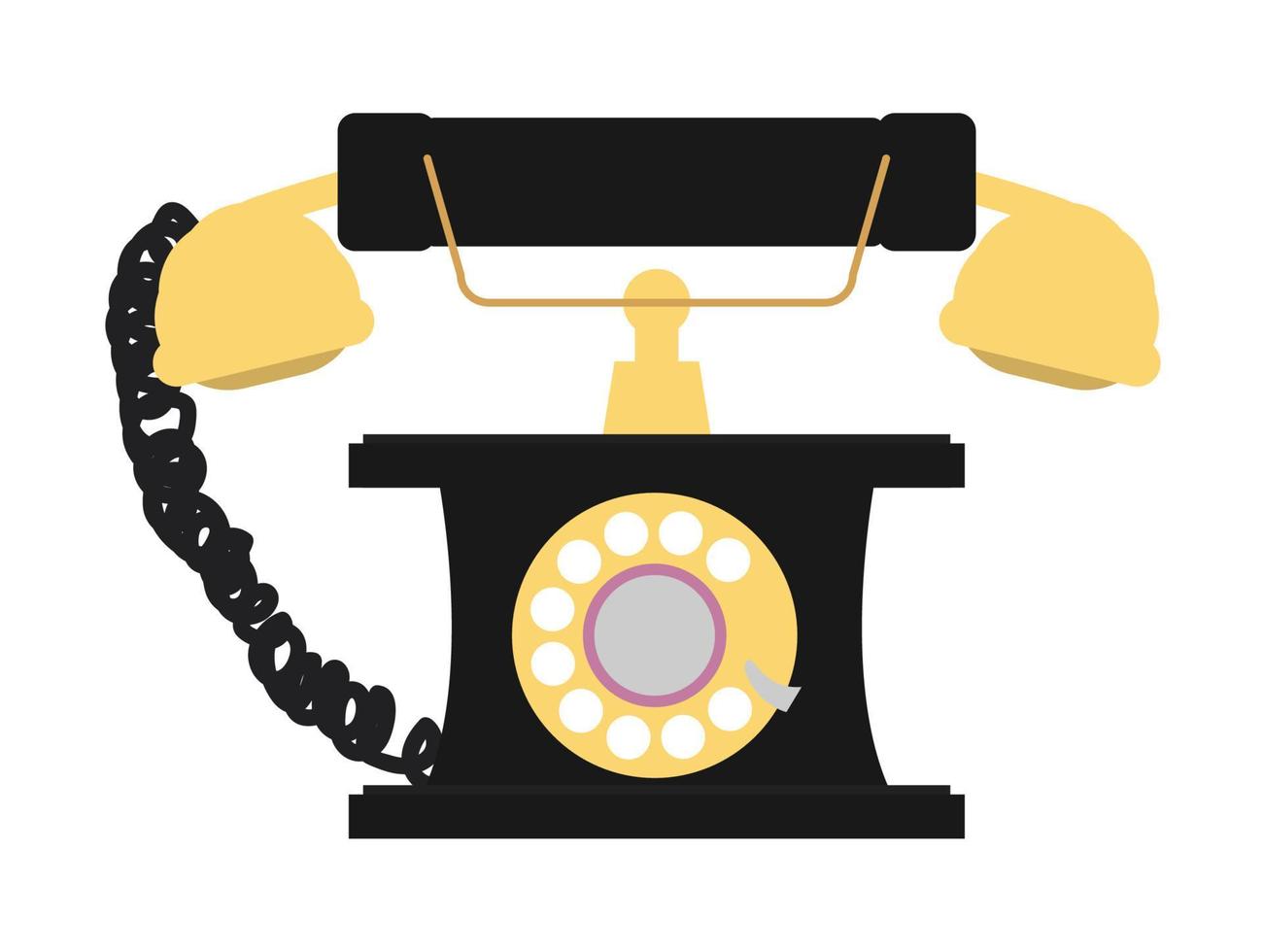 vintage telefoon telefoon pictogram ontwerp vector