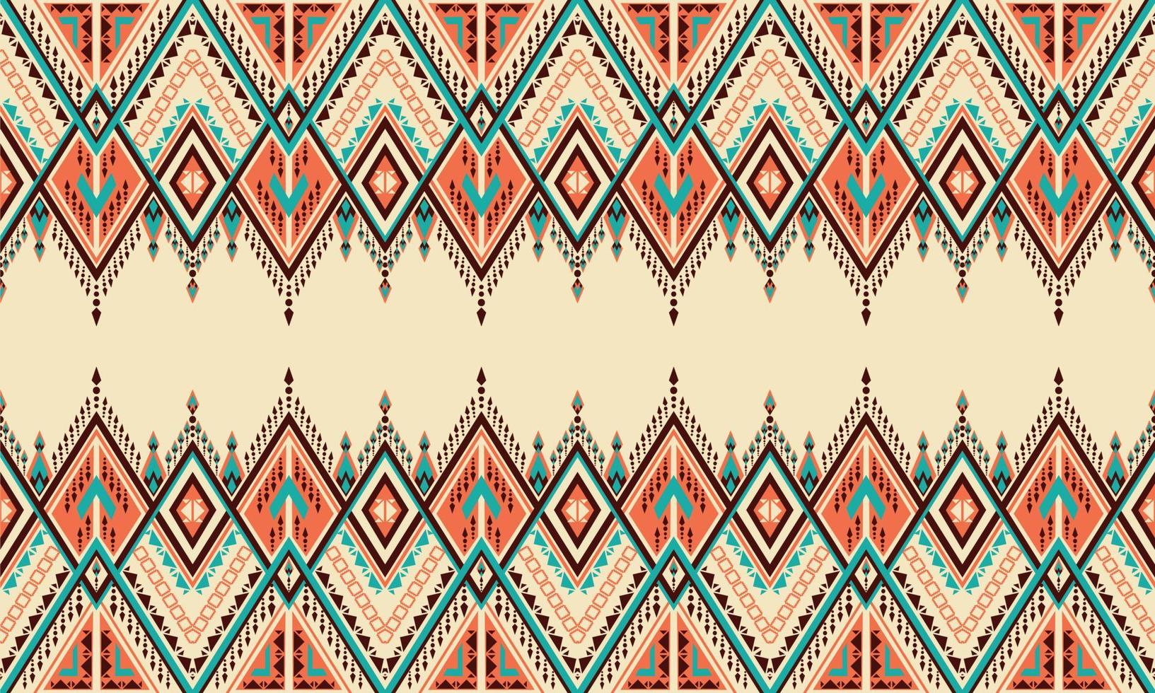 geometrische etnische oosterse ikat patroon traditioneel ontwerp voor achtergrond,tapijt,behang,kleding,inwikkeling,batik,stof,vector illustration.embroidery stijl. vector