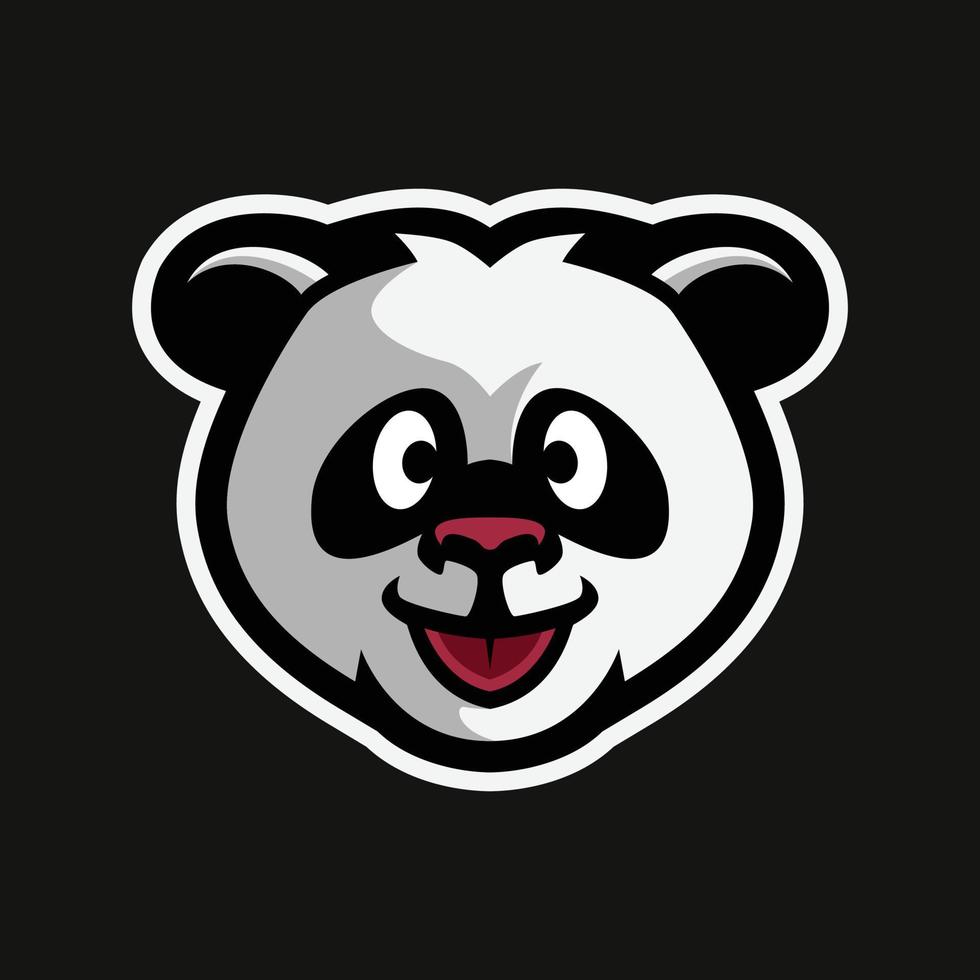 panda mascotte logo sjablonen vector