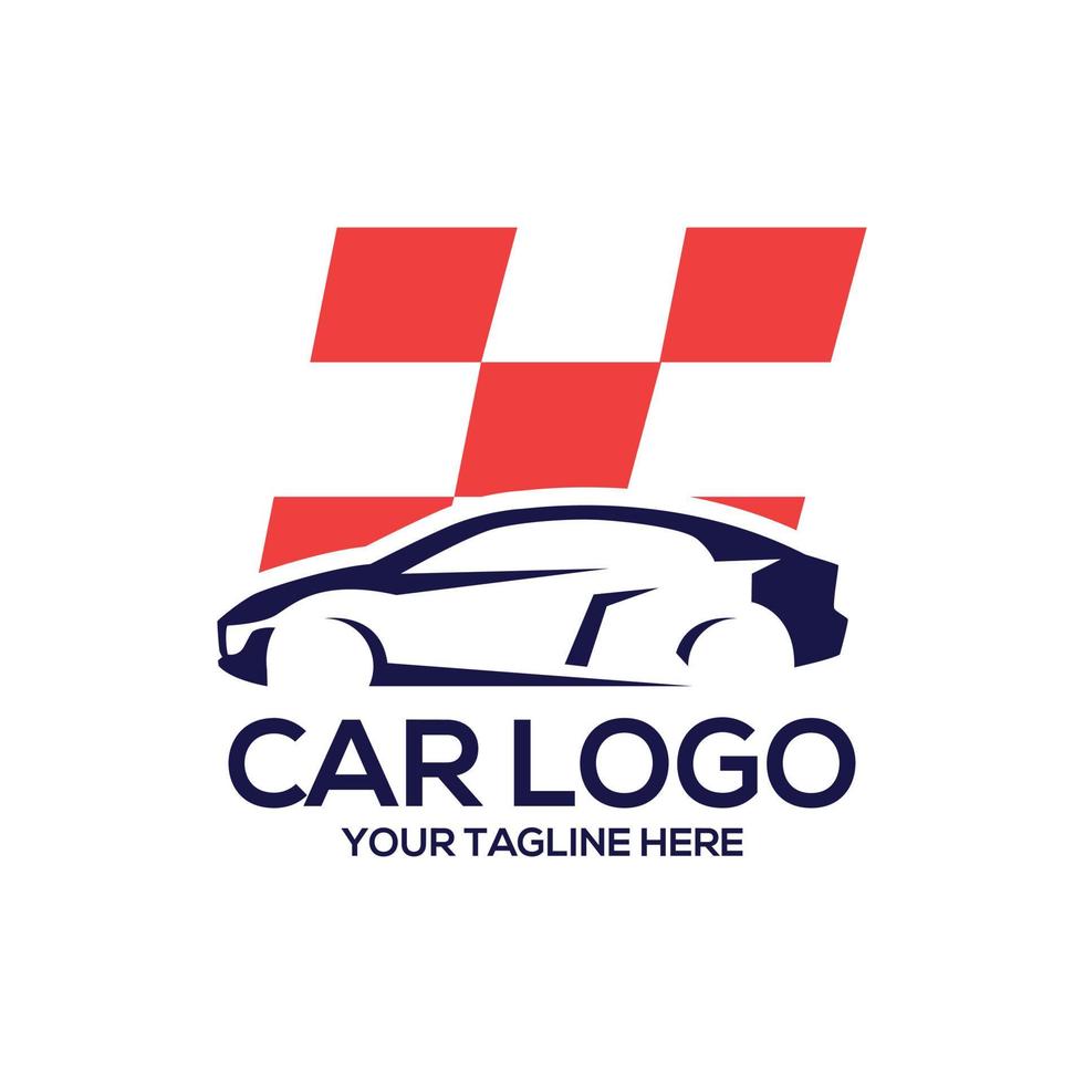sjablonen voor raceauto-logo's vector