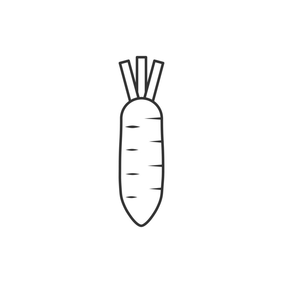 overzichtspictogram van daikon vectorillustratie vector