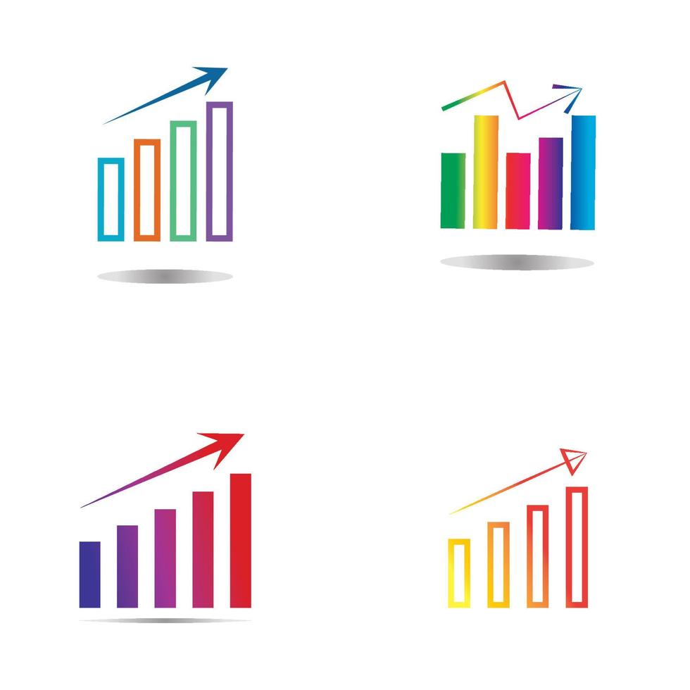 grafiek pictogram in trendy vlakke stijl geïsoleerd op wit. grafiekbalksymbool voor uw website-ontwerplogo-app ui. vector