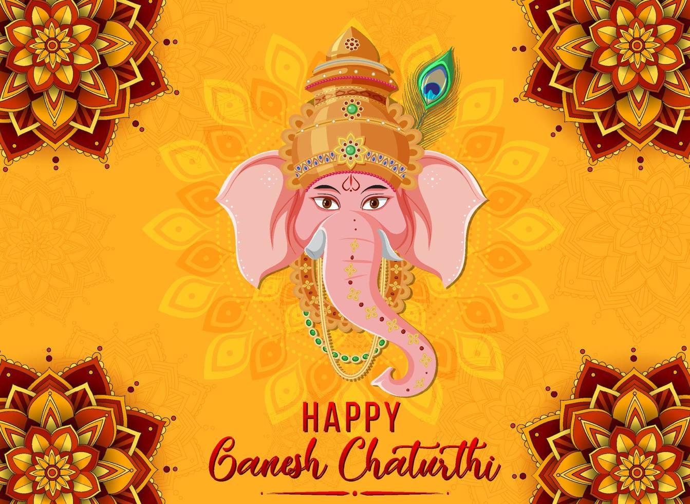 gelukkige ganesh chaturthi-poster vector