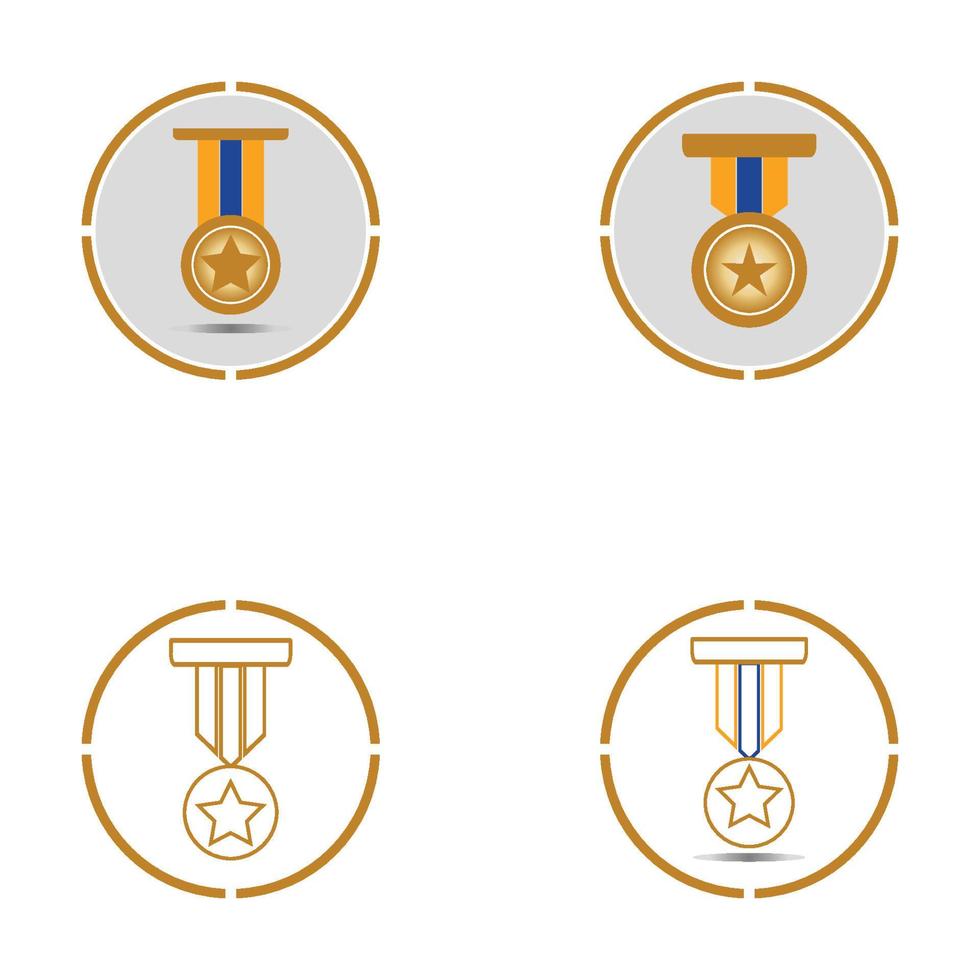 medaille pictogram vector achtergrond sjabloon illustratie