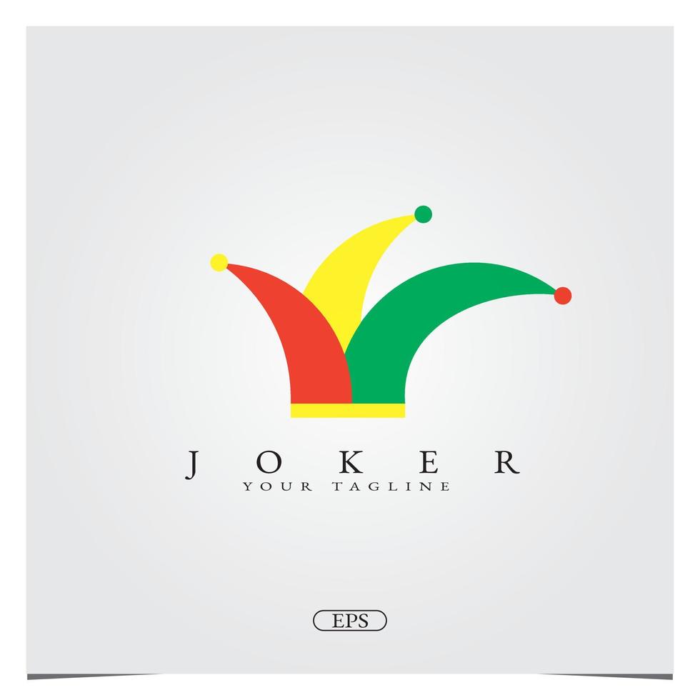 joker clown logo ontwerp logo premium elegante sjabloon vector eps 10