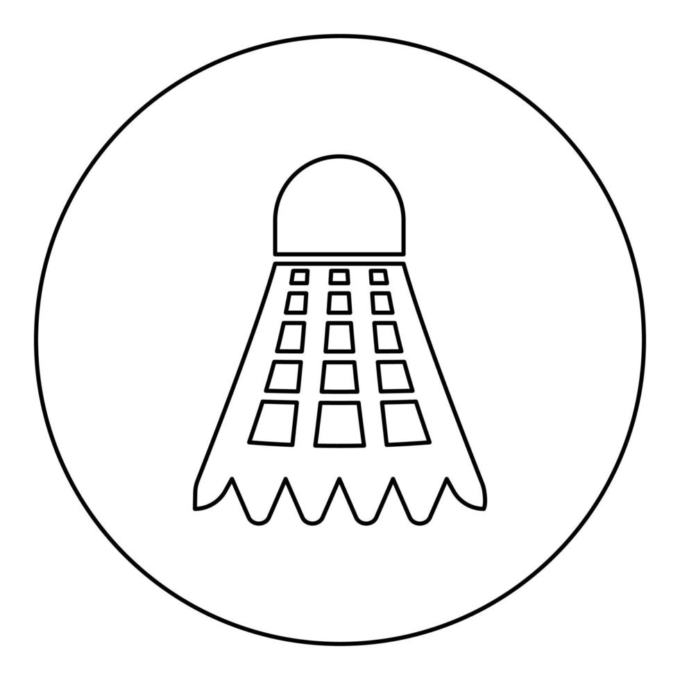 shuttle pictogram zwarte kleur in ronde cirkel vector