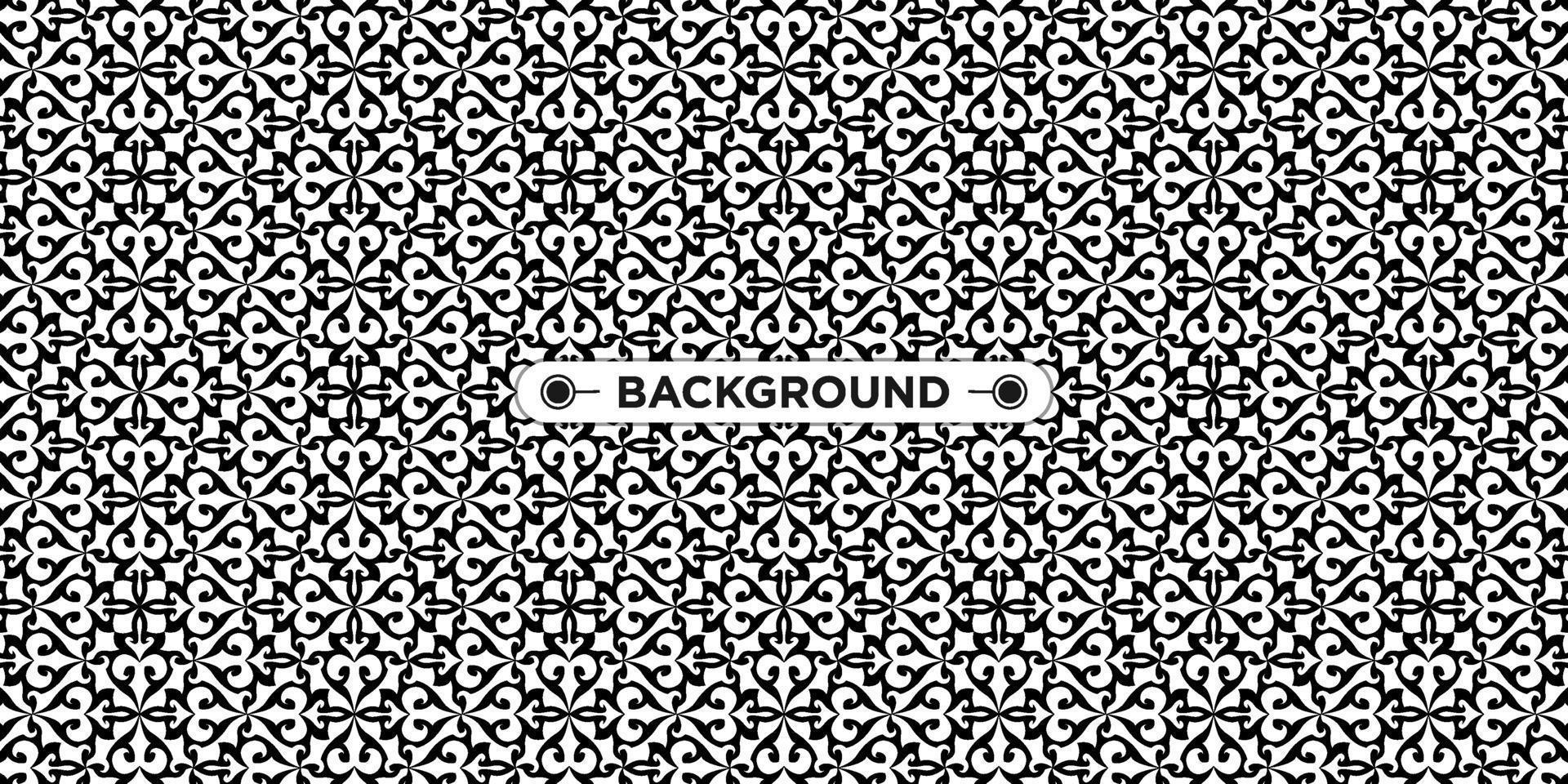 zwart-witte achtergrond met etnische textuur vector