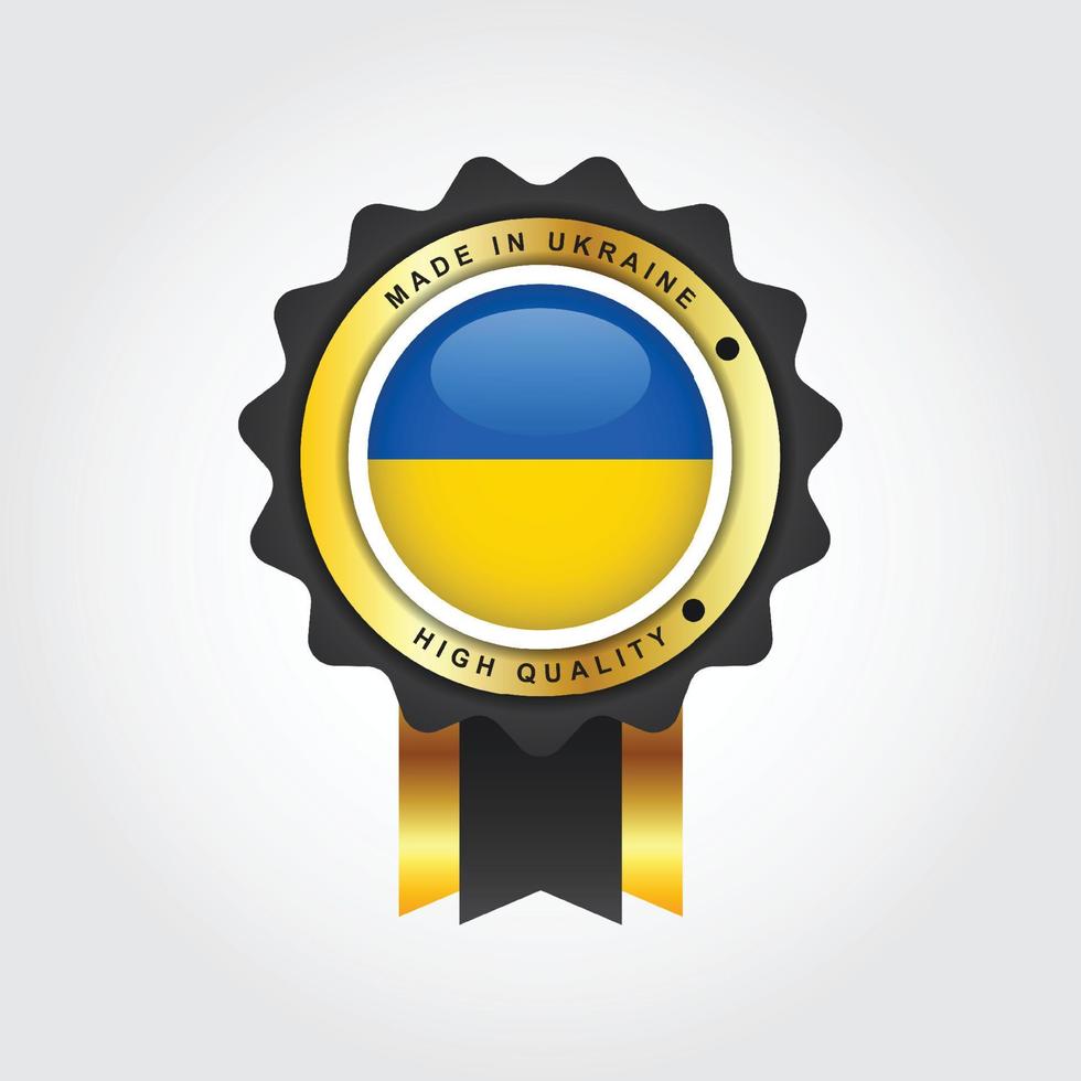 gemaakt in oekraïne label vector