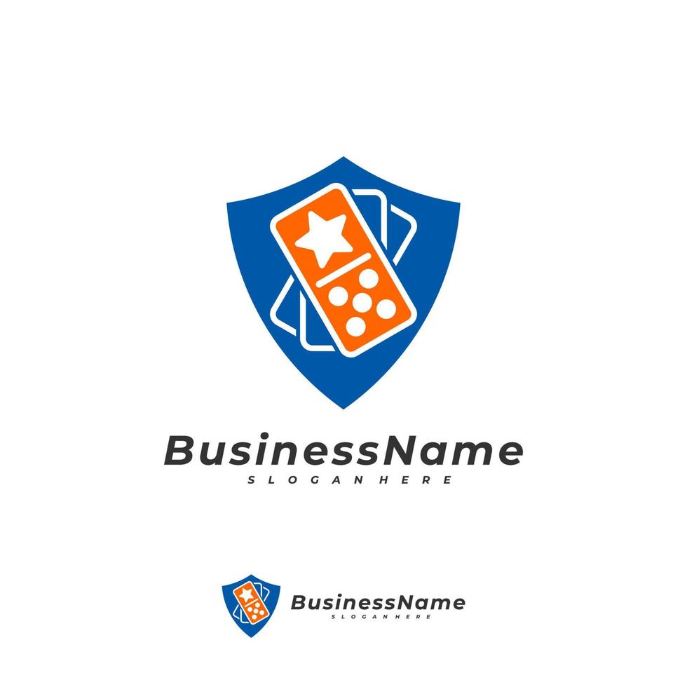 domino schild logo vector sjabloon, creatieve domino logo ontwerpconcepten