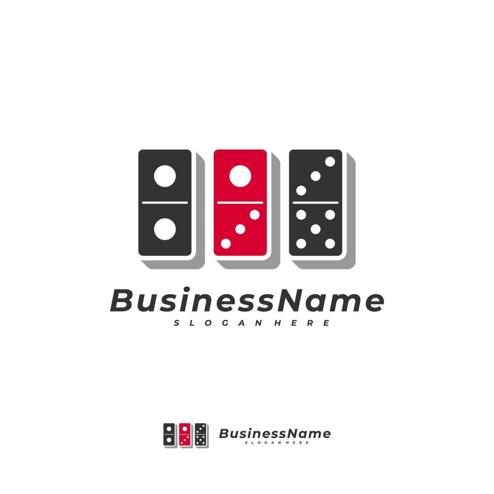 domino kaart logo vector sjabloon, creatieve domino logo ontwerpconcepten