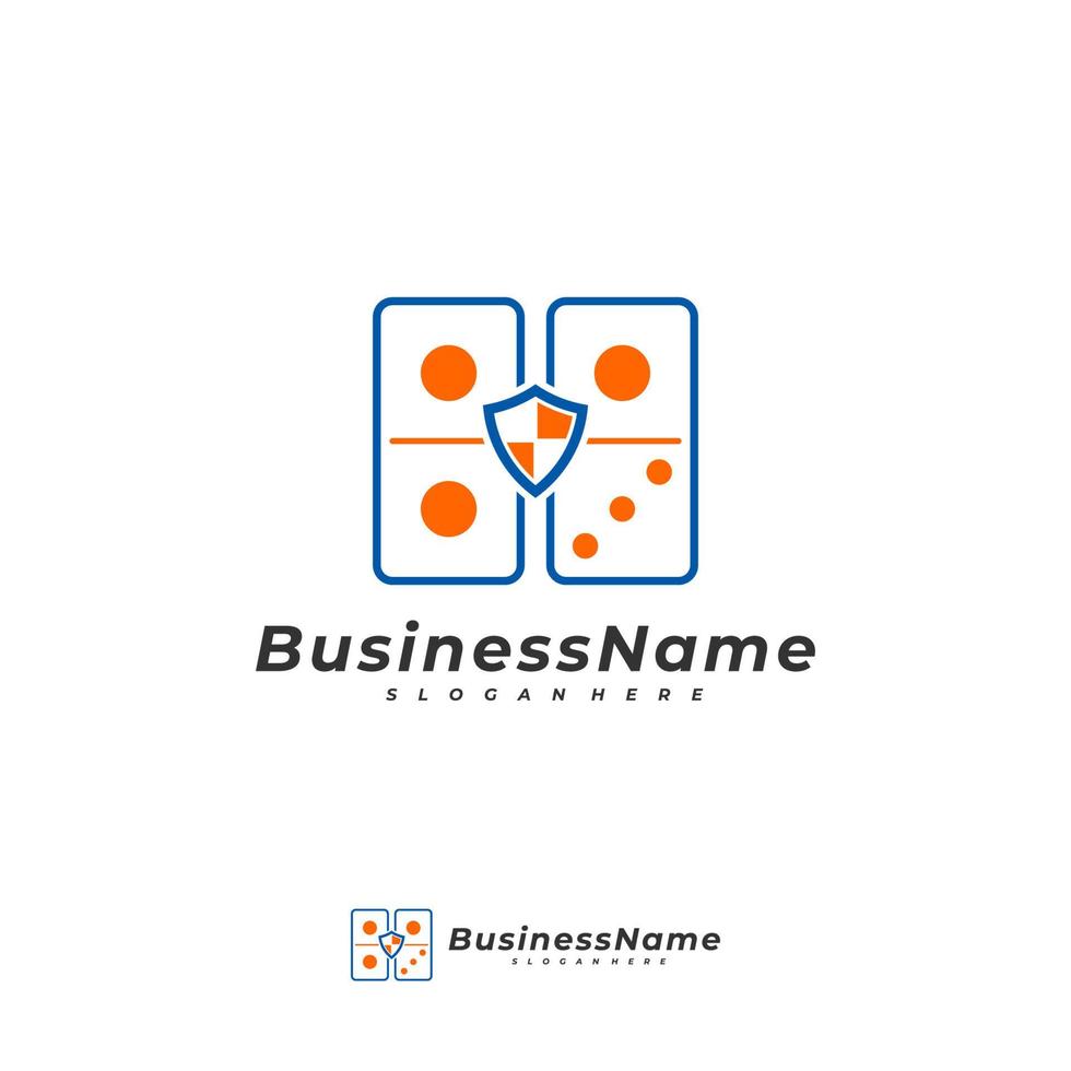 domino schild logo vector sjabloon, creatieve domino logo ontwerpconcepten