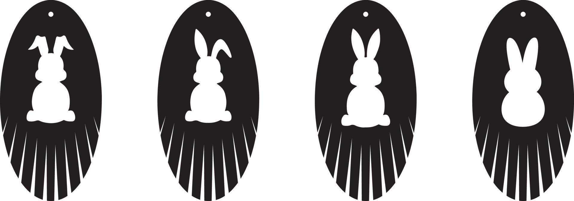 bunny franje oorbellen bestand vector