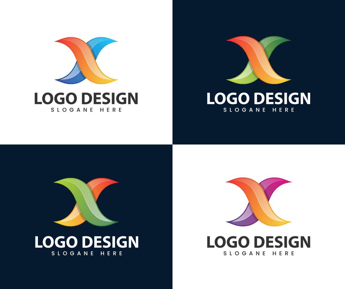 modern oneindig x letter logo-ontwerp vector