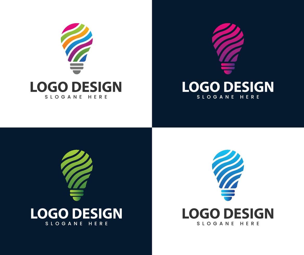 abstract modern creatief idee gloeilamp logo vector