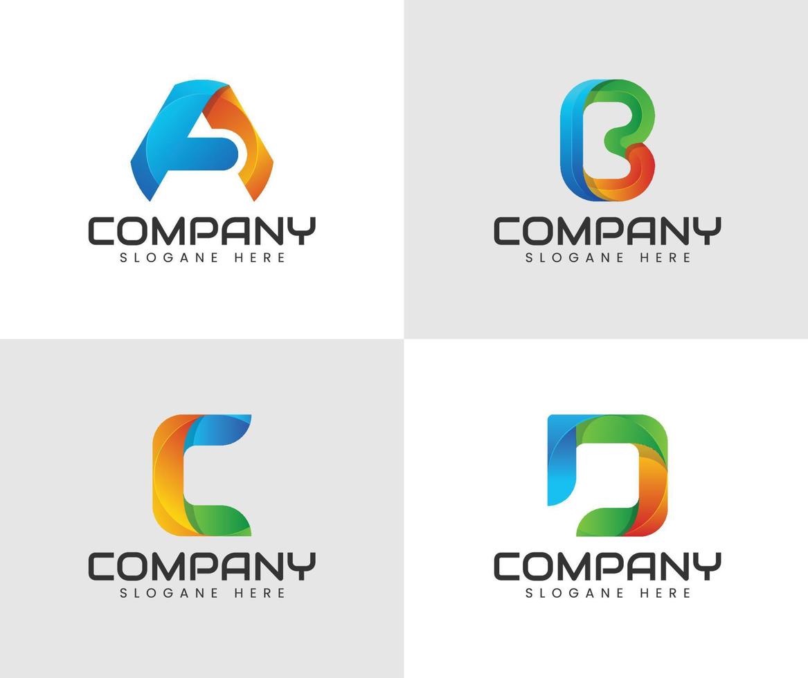 verzameling van letterlogo-ontwerp vector