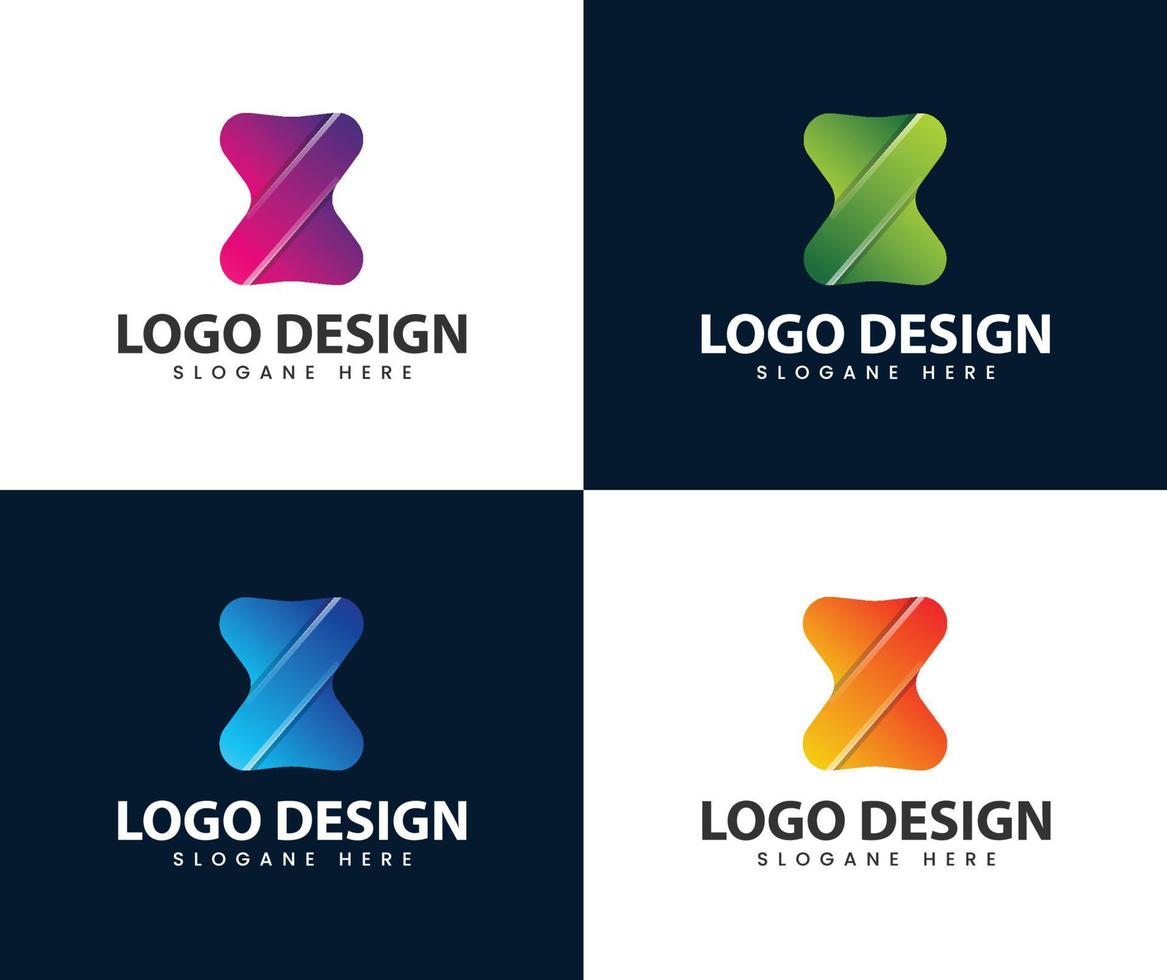 abstract letterteken logo-ontwerp vector