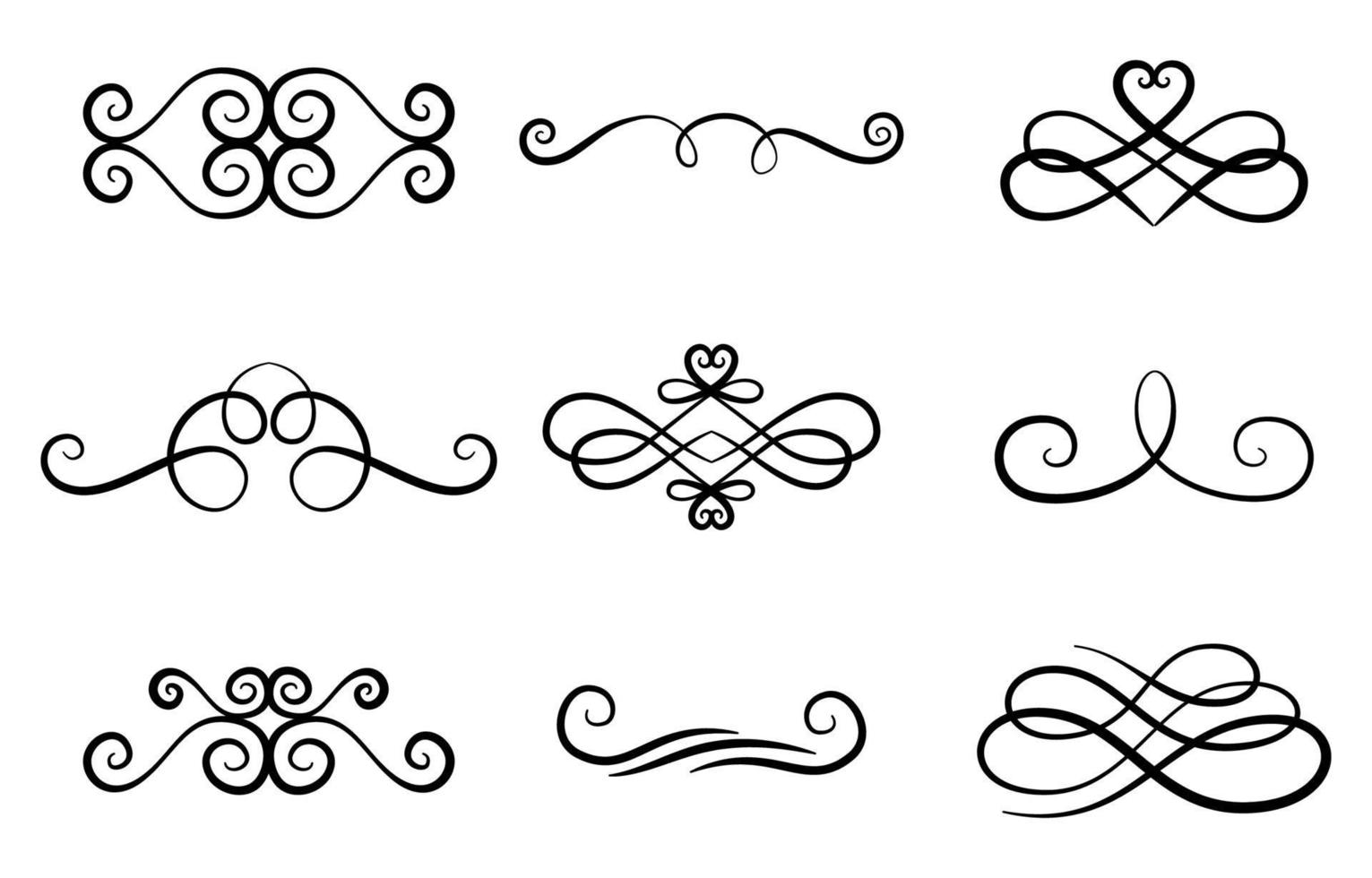 swirl decoratieve elementen vector