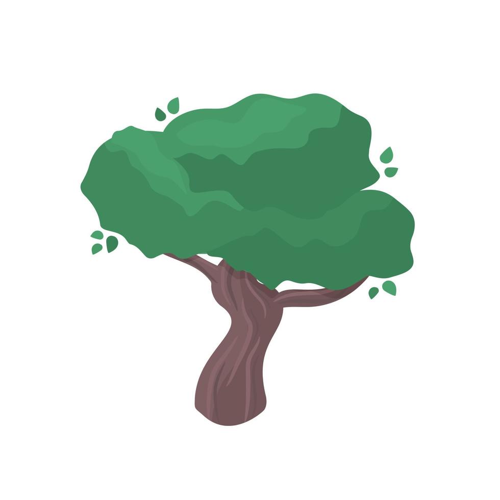 zomer groene boom, tuin of bos elementen voor design. geïsoleerde vectorillustratie op witte achtergrond. vector