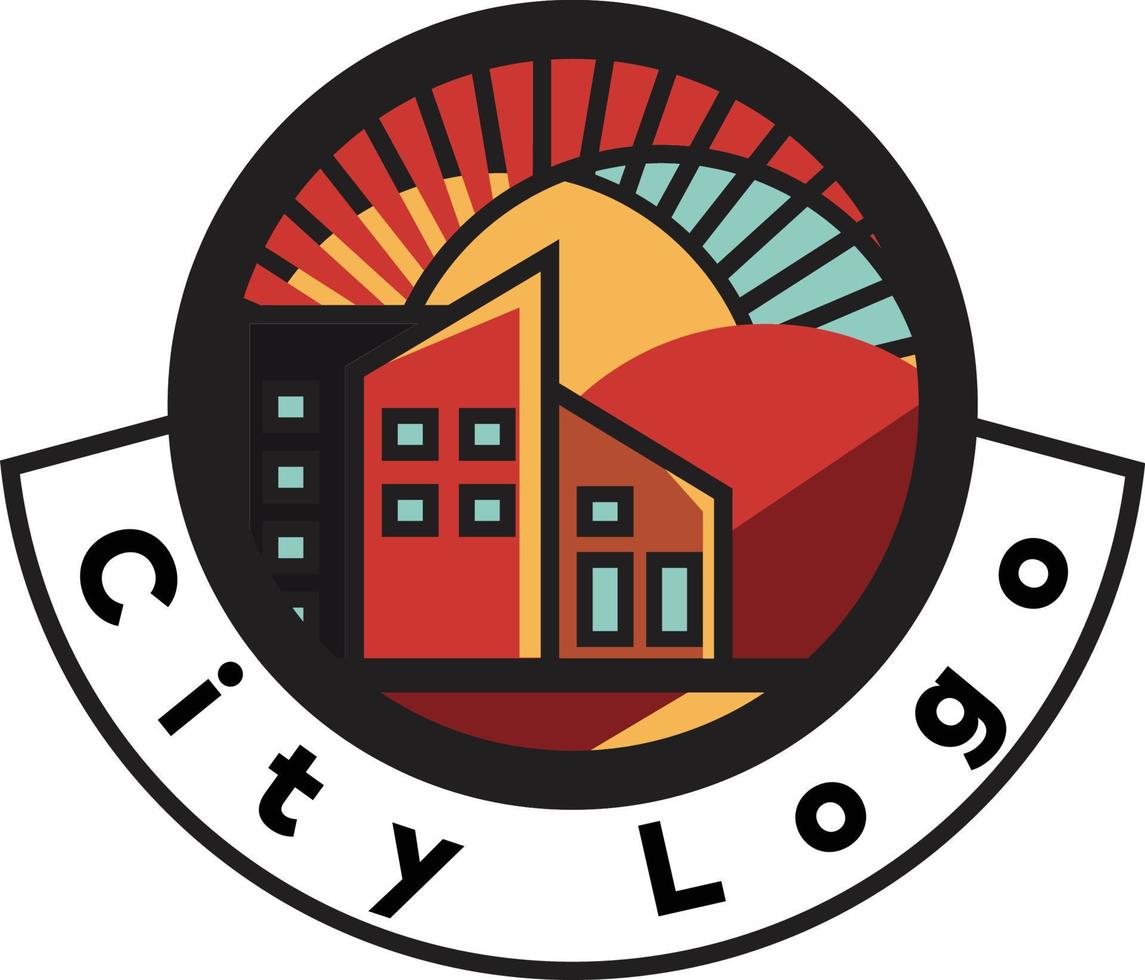 moderne stad logo ontwerpsjabloon vector