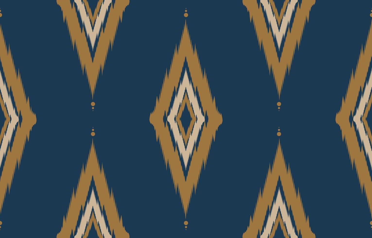 bruin abstracte stof ikat etnische element naadloze patroon ontwerp voor achtergrond of behang. vector illustratie
