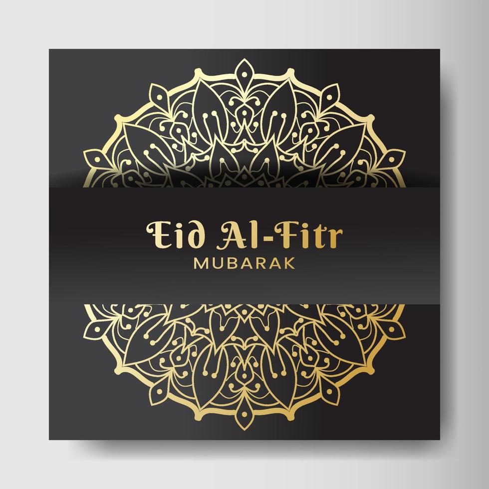 eid al-fitr met mandala achtergrond. ontwerp voor uw datum, ansichtkaart, banner, logo. vector