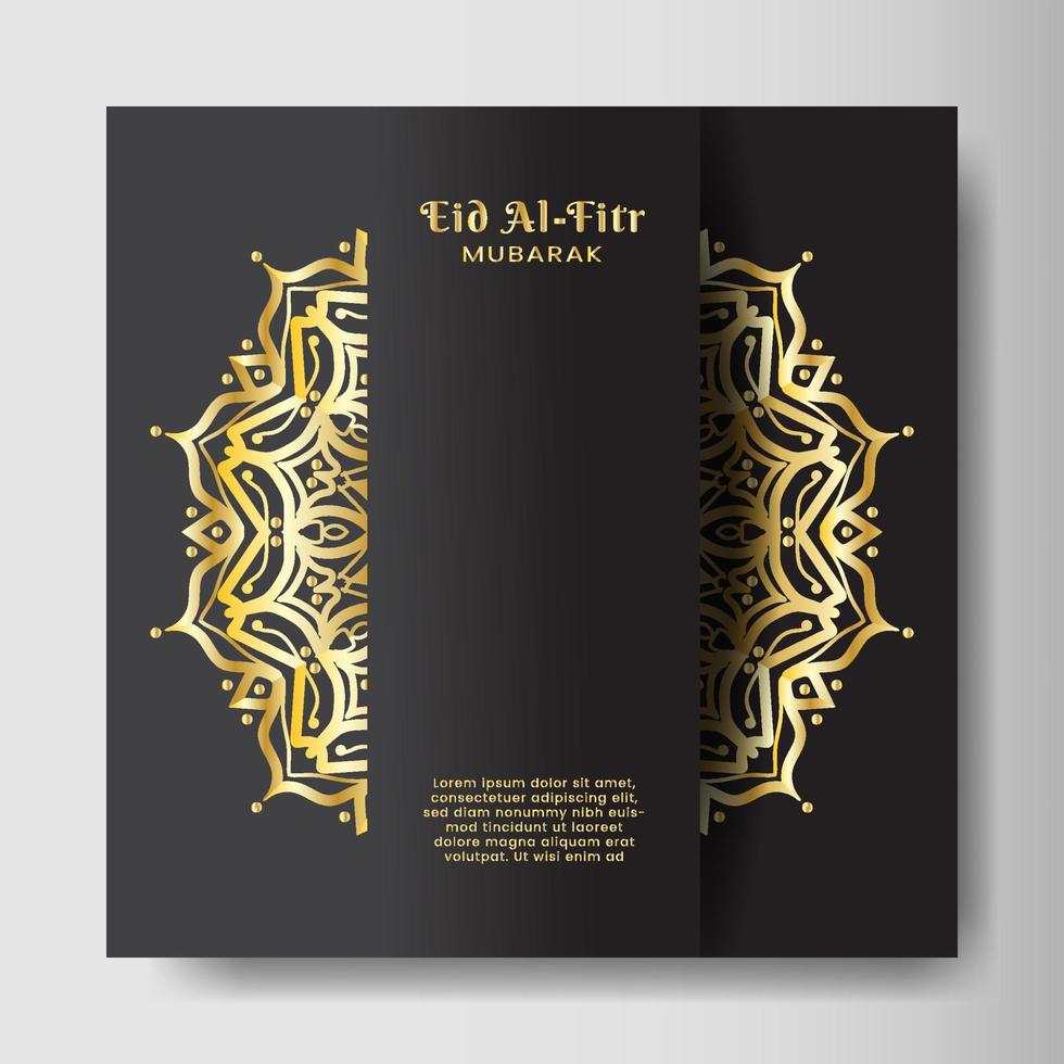 eid al-fitr met mandala achtergrond. ontwerp voor uw datum, ansichtkaart, banner, logo. vector