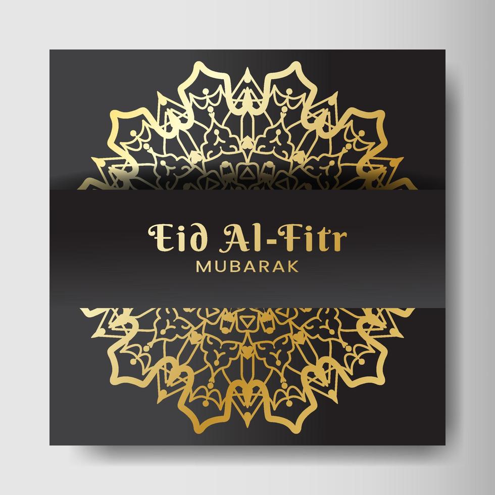 eid al-fitr met mandala achtergrond. ontwerp voor uw datum, ansichtkaart, banner, logo. vector