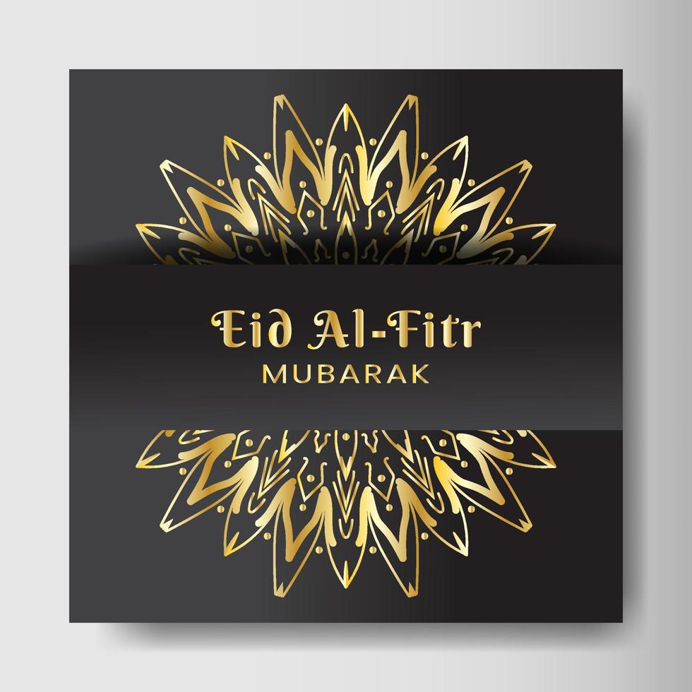 eid al-fitr met mandala achtergrond. ontwerp voor uw datum, ansichtkaart, banner, logo. vector