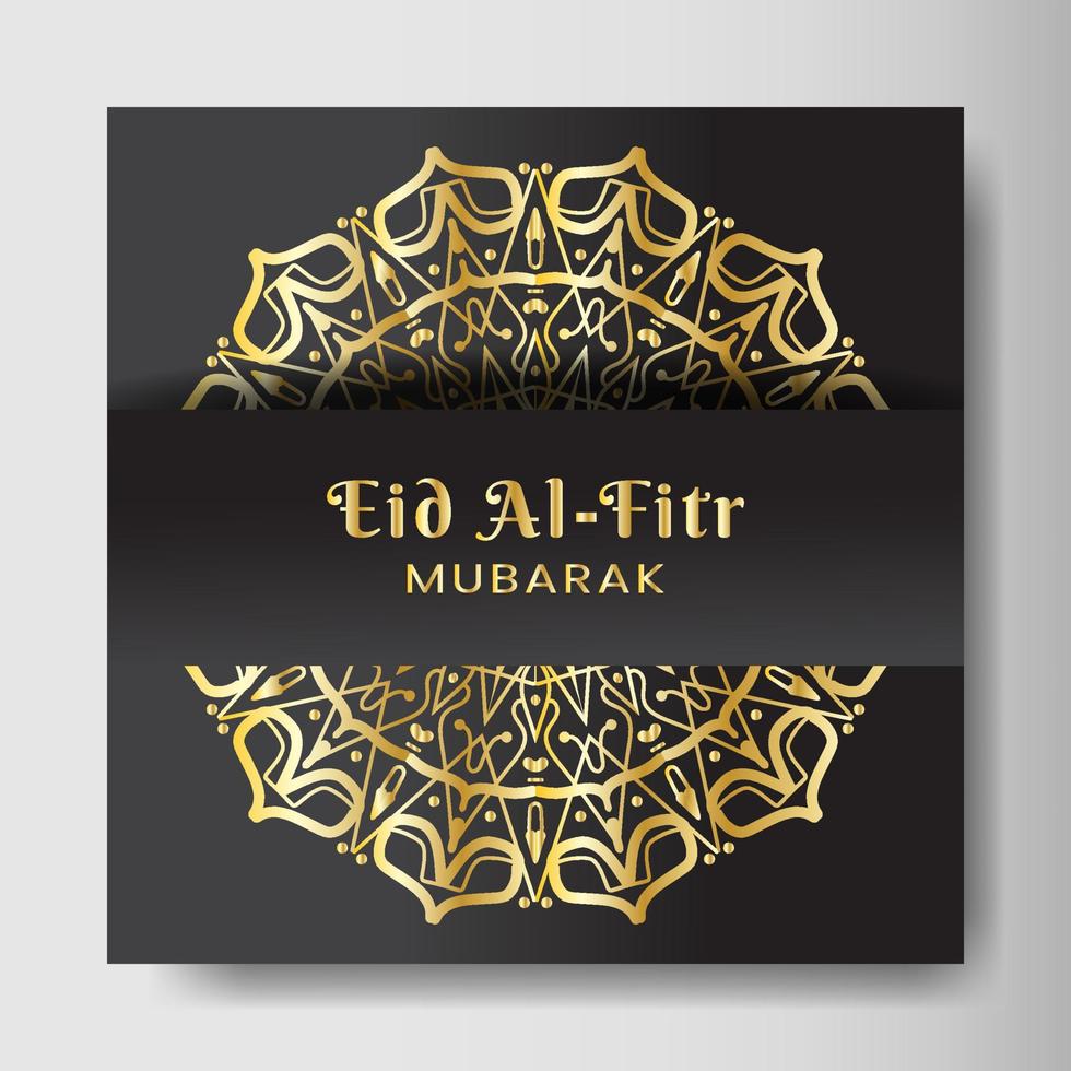 eid al-fitr met mandala achtergrond. ontwerp voor uw datum, ansichtkaart, banner, logo. vector