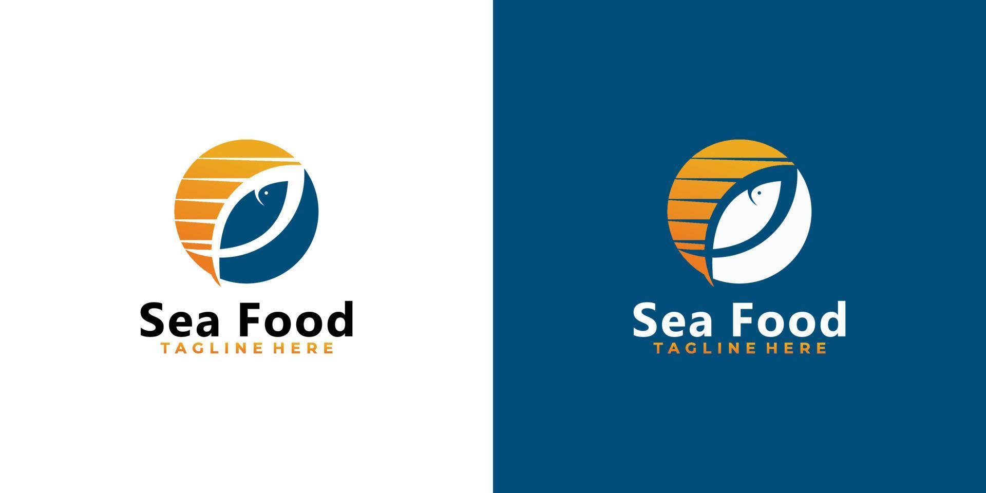zee voedsel logo pictogram vector geïsoleerd