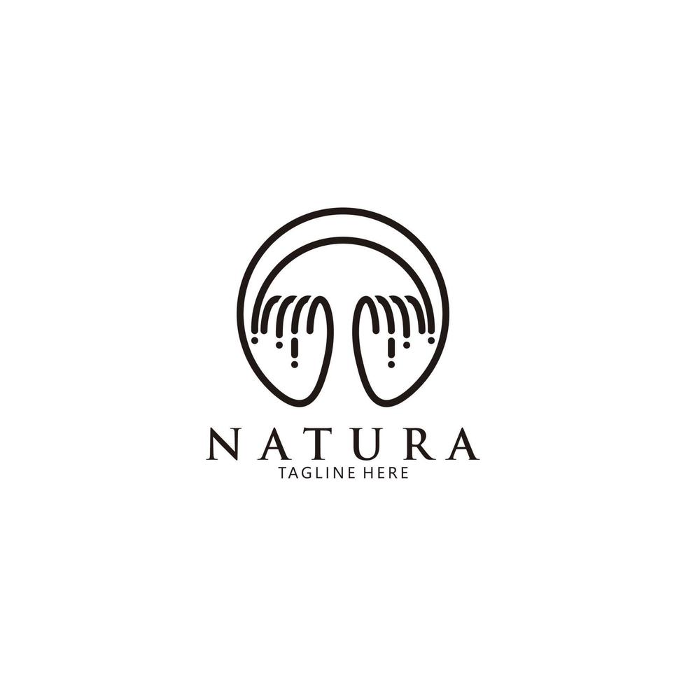 natuur abstracte boom logo pictogram vector geïsoleerd