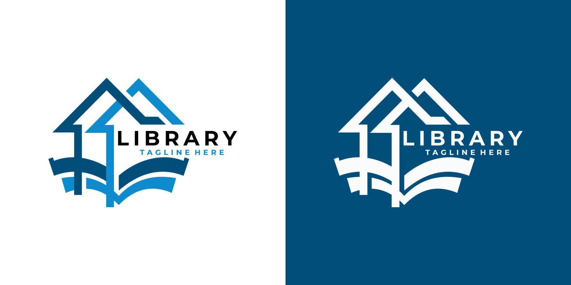 bibliotheek logo pictogram vector geïsoleerd