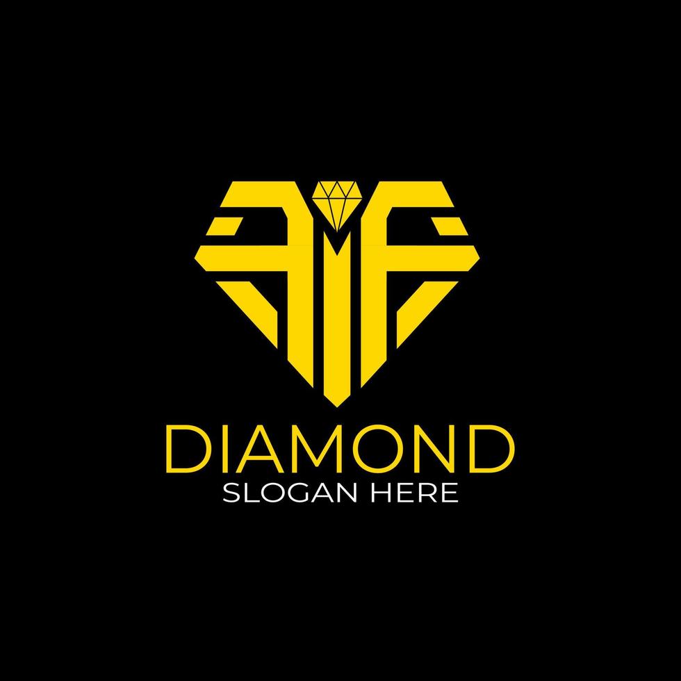 letter f diamant logo ontwerp. ontwerpconcept, logo's, logogram, logodiamantsjabloon vector